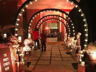 Illuminated Arch Tunnel - Villa in Udaipur