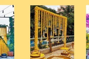 Hanging Marigold Curtains - Villa in Udaipur