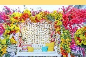 Floral Swing for Haldi Photos - Villa in Udaipur
